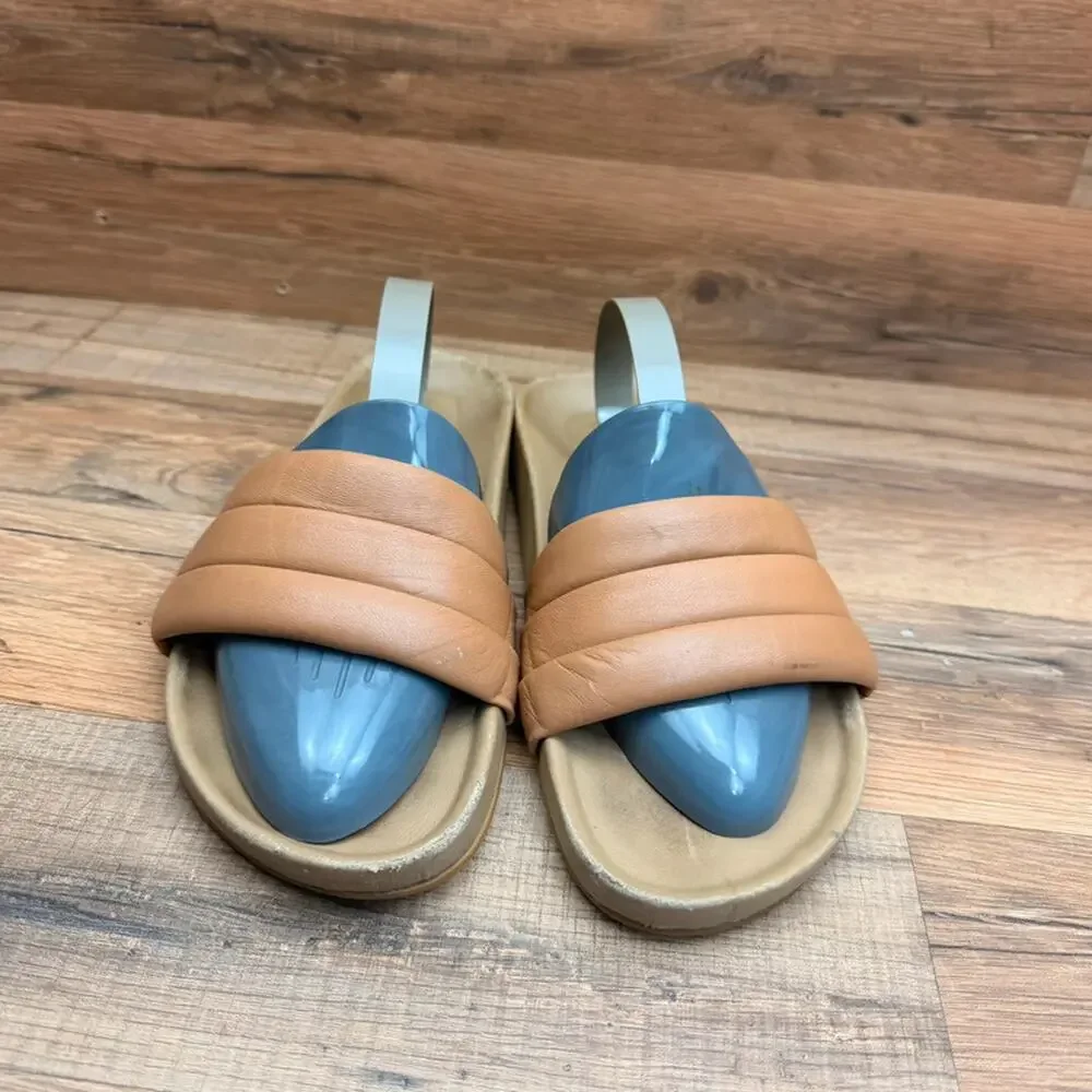 Beatrice Valenzuela Californin size 8 brown Leather slides Sandals